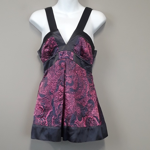 NWT BCBGirls Pink Paisley print Satin tank top - Picture 1 of 8